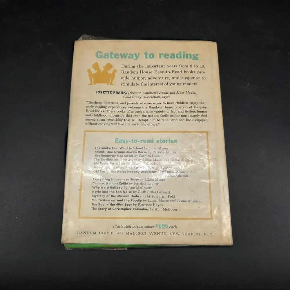 Hurricane Guest Sam & Beryl Epstein 1964 Illustrated Easy-to-Read Children's